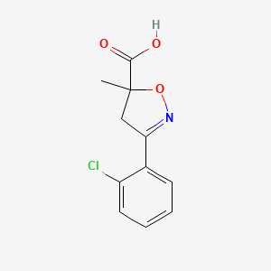 3-(2-Chlorophenyl)-5-methyl-4,5-dihydroisoxazole-5-carboxylic acid