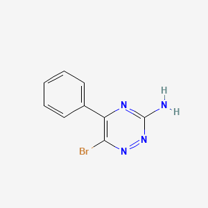 molecular formula C9H7BrN4 B2583594 6-Bromo-5-phenyl-1,2,4-triazin-3-amine CAS No. 1321517-51-4