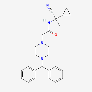 molecular formula C25H30N4O B2583622 N-(1-cyano-1-cyclopropylethyl)-2-[4-(diphenylmethyl)piperazin-1-yl]acetamide CAS No. 869473-76-7