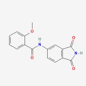molecular formula C16H12N2O4 B2583643 N-(1,3-dioxo-2,3-dihydro-1H-isoindol-5-yl)-2-methoxybenzamide CAS No. 518021-55-1