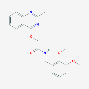 molecular formula C20H21N3O4 B2583654 N-[(2,3-dimethoxyphenyl)methyl]-2-[(2-methylquinazolin-4-yl)oxy]acetamide CAS No. 1029764-10-0