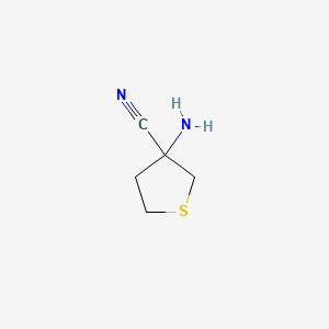 molecular formula C5H8N2S B2583673 3-Aminothiolane-3-carbonitrile CAS No. 32418-98-7