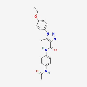 molecular formula C20H21N5O3 B2583689 N-(4-acetamidophenyl)-1-(4-ethoxyphenyl)-5-methyl-1H-1,2,3-triazole-4-carboxamide CAS No. 871323-27-2