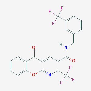 B2583708 5-oxo-2-(trifluoromethyl)-N-[3-(trifluoromethyl)benzyl]-5H-chromeno[2,3-b]pyridine-3-carboxamide CAS No. 241127-06-0