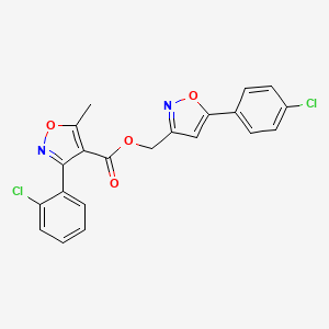 B2583711 (5-(4-Chlorophenyl)isoxazol-3-yl)methyl 3-(2-chlorophenyl)-5-methylisoxazole-4-carboxylate CAS No. 953198-62-4