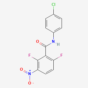 molecular formula C13H7ClF2N2O3 B2583721 N-(4-chlorophenyl)-2,6-difluoro-3-nitrobenzamide CAS No. 260442-70-4