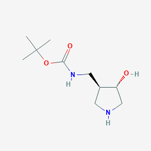 molecular formula C10H20N2O3 B2583792 Tert-butyl N-[[(3S,4S)-4-hydroxypyrrolidin-3-yl]methyl]carbamate CAS No. 2309431-87-4