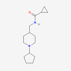 molecular formula C15H26N2O B2583794 N-[(1-cyclopentylpiperidin-4-yl)methyl]cyclopropanecarboxamide CAS No. 953992-69-3