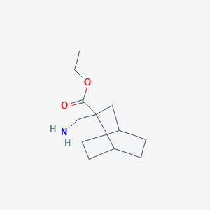 molecular formula C12H21NO2 B2583802 Ethyl 2-(aminomethyl)bicyclo[2.2.2]octane-2-carboxylate CAS No. 2287298-79-5