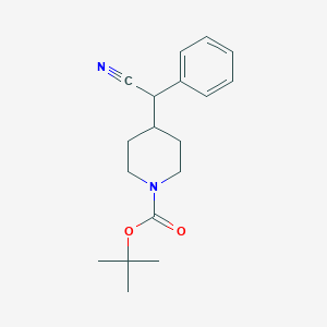 molecular formula C18H24N2O2 B2583863 Tert-butyl 4-(cyano(phenyl)methyl)piperidine-1-carboxylate CAS No. 1435929-63-7