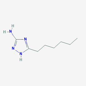 molecular formula C8H16N4 B2583867 3-Hexyl-1h-1,2,4-triazol-5-amine CAS No. 77077-42-0