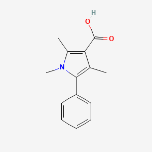 molecular formula C14H15NO2 B2583869 1,2,4-trimethyl-5-phenyl-1H-pyrrole-3-carboxylic acid CAS No. 724744-88-1