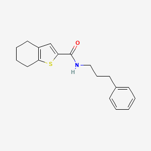 molecular formula C18H21NOS B2583878 N-(3-phenylpropyl)-4,5,6,7-tetrahydro-1-benzothiophene-2-carboxamide CAS No. 850168-31-9