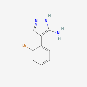 molecular formula C9H8BrN3 B2583880 4-(2-bromophenyl)-1H-pyrazol-3-amine CAS No. 301373-45-5