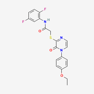 molecular formula C20H17F2N3O3S B2583881 N-(2,5-difluorophenyl)-2-((4-(4-ethoxyphenyl)-3-oxo-3,4-dihydropyrazin-2-yl)thio)acetamide CAS No. 900007-41-2