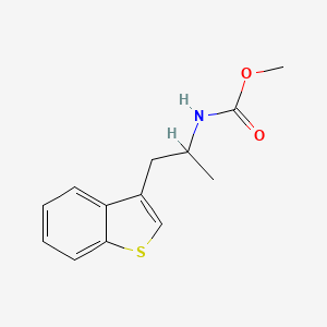 molecular formula C13H15NO2S B2583895 methyl N-[1-(1-benzothiophen-3-yl)propan-2-yl]carbamate CAS No. 2034617-14-4