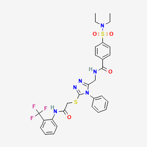 4-(N,N-diethylsulfamoyl)-N-((5-((2-oxo-2-((2-(trifluoromethyl)phenyl)amino)ethyl)thio)-4-phenyl-4H-1,2,4-triazol-3-yl)methyl)benzamide