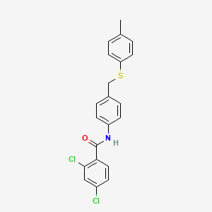 2,4-dichloro-N-(4-{[(4-methylphenyl)sulfanyl]methyl}phenyl)benzenecarboxamide