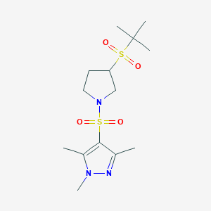 4-((3-(tert-butylsulfonyl)pyrrolidin-1-yl)sulfonyl)-1,3,5-trimethyl-1H-pyrazole