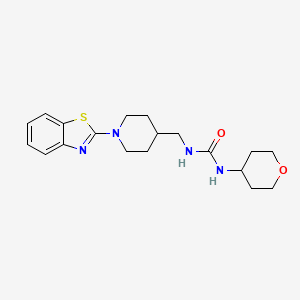 molecular formula C19H26N4O2S B2583979 3-{[1-(1,3-benzothiazol-2-yl)piperidin-4-yl]methyl}-1-(oxan-4-yl)urea CAS No. 2034440-97-4