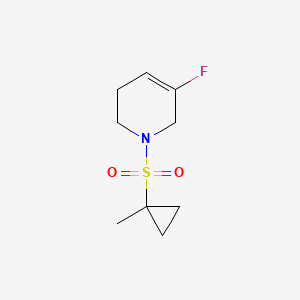 molecular formula C9H14FNO2S B2583980 5-Fluoro-1-[(1-methylcyclopropyl)sulfonyl]-1,2,3,6-tetrahydropyridine CAS No. 2093848-33-8
