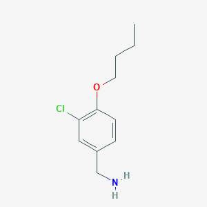 molecular formula C11H16ClNO B2583988 (4-Butoxy-3-chlorophenyl)methanamine CAS No. 744971-16-2
