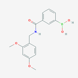 molecular formula C16H18BNO5 B2583993 Boronic acid, [3-[[[(2,4-dimethoxyphenyl)methyl]amino]carbonyl]phenyl]- (9CI) CAS No. 727396-17-0