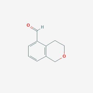 molecular formula C10H10O2 B2584041 3,4-dihydro-1H-2-benzopyran-5-carbaldehyde CAS No. 1261489-15-9