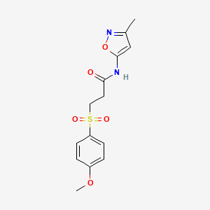 molecular formula C14H16N2O5S B2584046 3-((4-methoxyphenyl)sulfonyl)-N-(3-methylisoxazol-5-yl)propanamide CAS No. 1049207-75-1