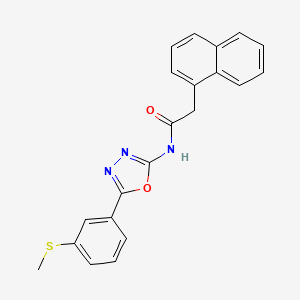 molecular formula C21H17N3O2S B2584048 N-{5-[3-(methylsulfanyl)phenyl]-1,3,4-oxadiazol-2-yl}-2-(naphthalen-1-yl)acetamide CAS No. 898449-72-4