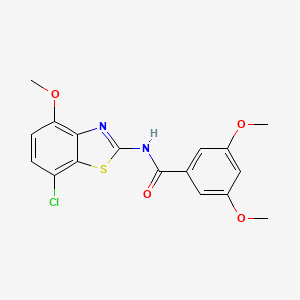 molecular formula C17H15ClN2O4S B2584062 N-(7-chloro-4-methoxy-1,3-benzothiazol-2-yl)-3,5-dimethoxybenzamide CAS No. 886963-95-7