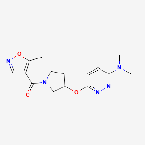 (3-((6-(Dimethylamino)pyridazin-3-yl)oxy)pyrrolidin-1-yl)(5-methylisoxazol-4-yl)methanone
