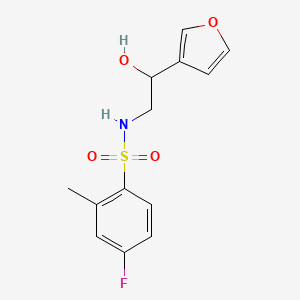 4-fluoro-N-(2-(furan-3-yl)-2-hydroxyethyl)-2-methylbenzenesulfonamide