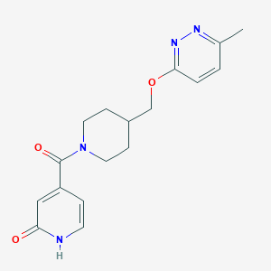 4-[4-[(6-Methylpyridazin-3-yl)oxymethyl]piperidine-1-carbonyl]-1H-pyridin-2-one