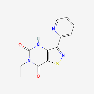 6-ethyl-3-(pyridin-2-yl)[1,2]thiazolo[4,5-d]pyrimidine-5,7(4H,6H)-dione