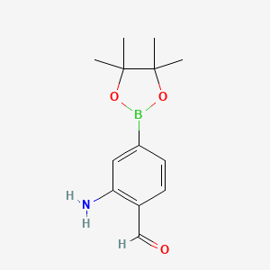 2-Amino-4-(4,4,5,5-tetramethyl-1,3,2-dioxaborolan-2-yl)benzaldehyde