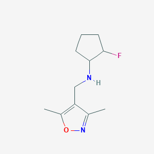 molecular formula C11H17FN2O B2584143 N-[(3,5-dimethyl-1,2-oxazol-4-yl)methyl]-2-fluorocyclopentan-1-amine CAS No. 2199317-68-3