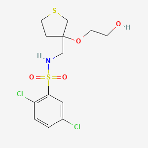 molecular formula C13H17Cl2NO4S2 B2584150 2,5-dichloro-N-((3-(2-hydroxyethoxy)tetrahydrothiophen-3-yl)methyl)benzenesulfonamide CAS No. 2320685-04-7