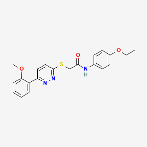molecular formula C21H21N3O3S B2584161 N-(4-ethoxyphenyl)-2-[6-(2-methoxyphenyl)pyridazin-3-yl]sulfanylacetamide CAS No. 893978-76-2