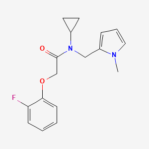 molecular formula C17H19FN2O2 B2584176 N-cyclopropyl-2-(2-fluorophenoxy)-N-((1-methyl-1H-pyrrol-2-yl)methyl)acetamide CAS No. 1286729-03-0