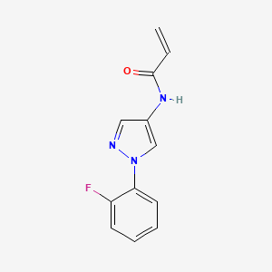 molecular formula C12H10FN3O B2584204 N-[1-(2-Fluorophenyl)pyrazol-4-yl]prop-2-enamide CAS No. 2305359-76-4