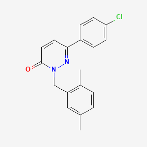 molecular formula C19H17ClN2O B2584213 6-(4-chlorophenyl)-2-[(2,5-dimethylphenyl)methyl]-2,3-dihydropyridazin-3-one CAS No. 922946-27-8
