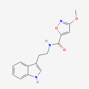 molecular formula C15H15N3O3 B2584250 N-[2-(1H-INDOL-3-YL)ETHYL]-3-METHOXY-1,2-OXAZOLE-5-CARBOXAMIDE CAS No. 1428371-34-9