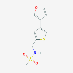molecular formula C10H11NO3S2 B2584279 N-{[4-(furan-3-yl)thiophen-2-yl]methyl}methanesulfonamide CAS No. 2380067-95-6