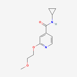 molecular formula C12H16N2O3 B2584293 N-cyclopropyl-2-(2-methoxyethoxy)pyridine-4-carboxamide CAS No. 2034316-88-4