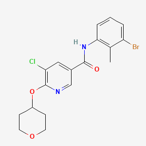 molecular formula C18H18BrClN2O3 B2584315 N-(3-bromo-2-methylphenyl)-5-chloro-6-(oxan-4-yloxy)pyridine-3-carboxamide CAS No. 1903624-65-6