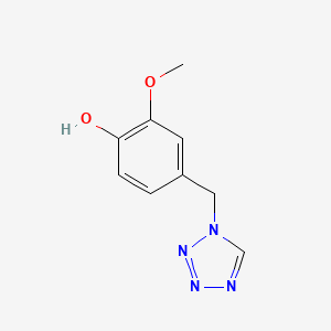 molecular formula C9H10N4O2 B2584319 2-methoxy-4-(1H-tetrazol-1-ylmethyl)phenol CAS No. 281676-62-8