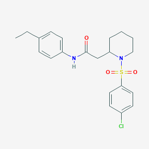 2-(1-((4-chlorophenyl)sulfonyl)piperidin-2-yl)-N-(4-ethylphenyl)acetamide