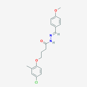 (E)-4-(4-chloro-2-methylphenoxy)-N'-(4-methoxybenzylidene)butanehydrazide