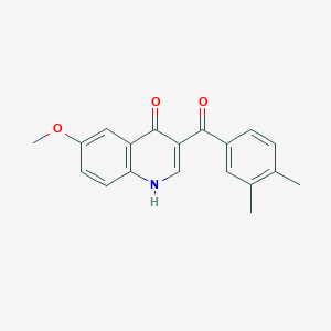 3-[(3,4-dimethylphenyl)carbonyl]-6-methoxyquinolin-4(1H)-one